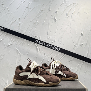 德训鞋男款2025秋季新款真皮赛车鞋复古低帮系带阿甘鞋软底休闲鞋