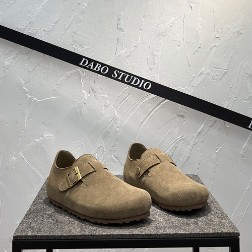 真皮一脚蹬勃肯鞋休闲低帮穆勒鞋