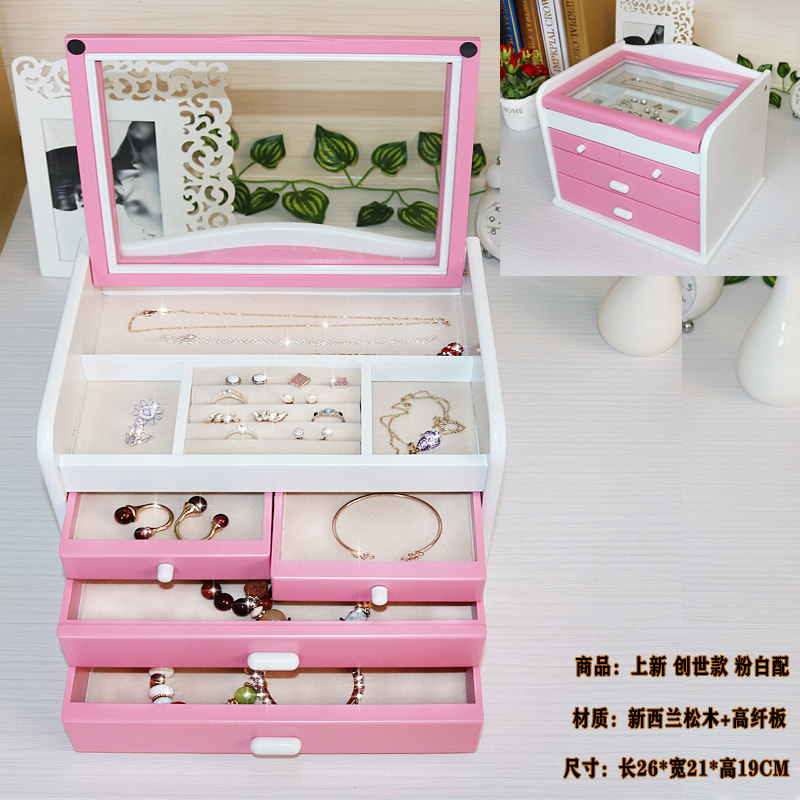Hộp đựng trang sức hộp đựng đồ trang sức bằng tay bằng gỗ thật tinh xảo hộp đựng hoa tai dây chuyền nhẫn cổ điển hộp đựng trang sức cao cấp