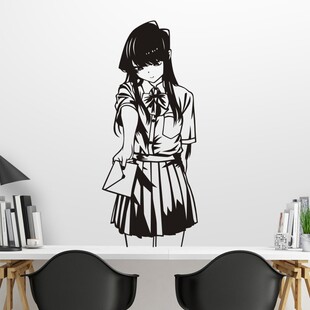 古见同学有交流障碍症墙画墙贴防水痛机箱贴纸玻璃贴日本动漫谷子