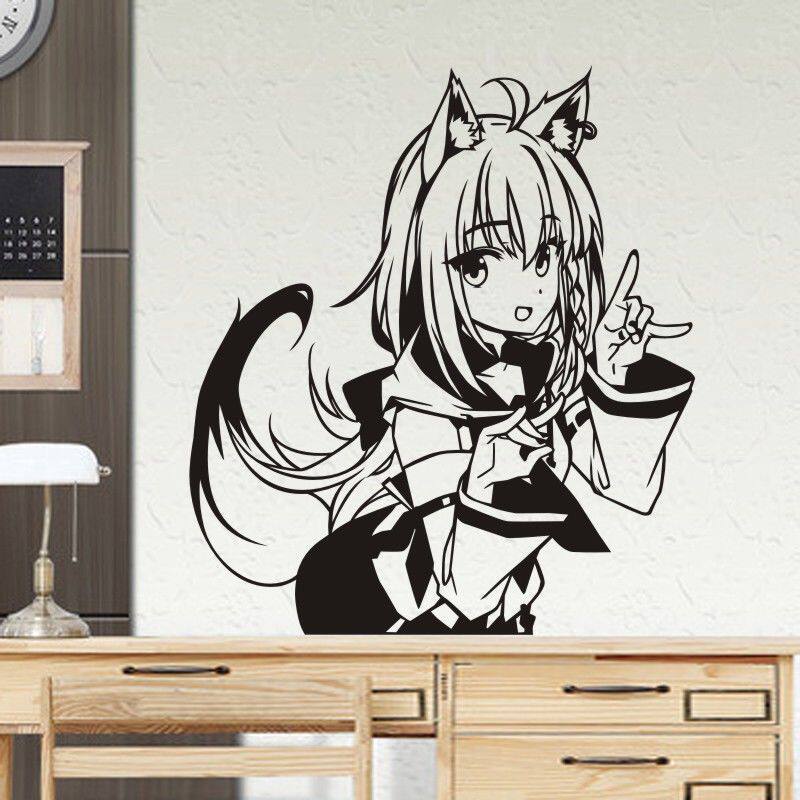 神乐七奈彩色双面墙贴狗妈vtuber虚拟主播贴墙画宿舍装饰二次元