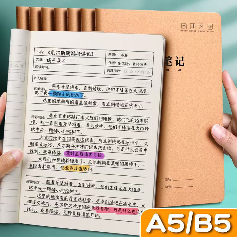 专用阅读摘记本小学生词语笔记本