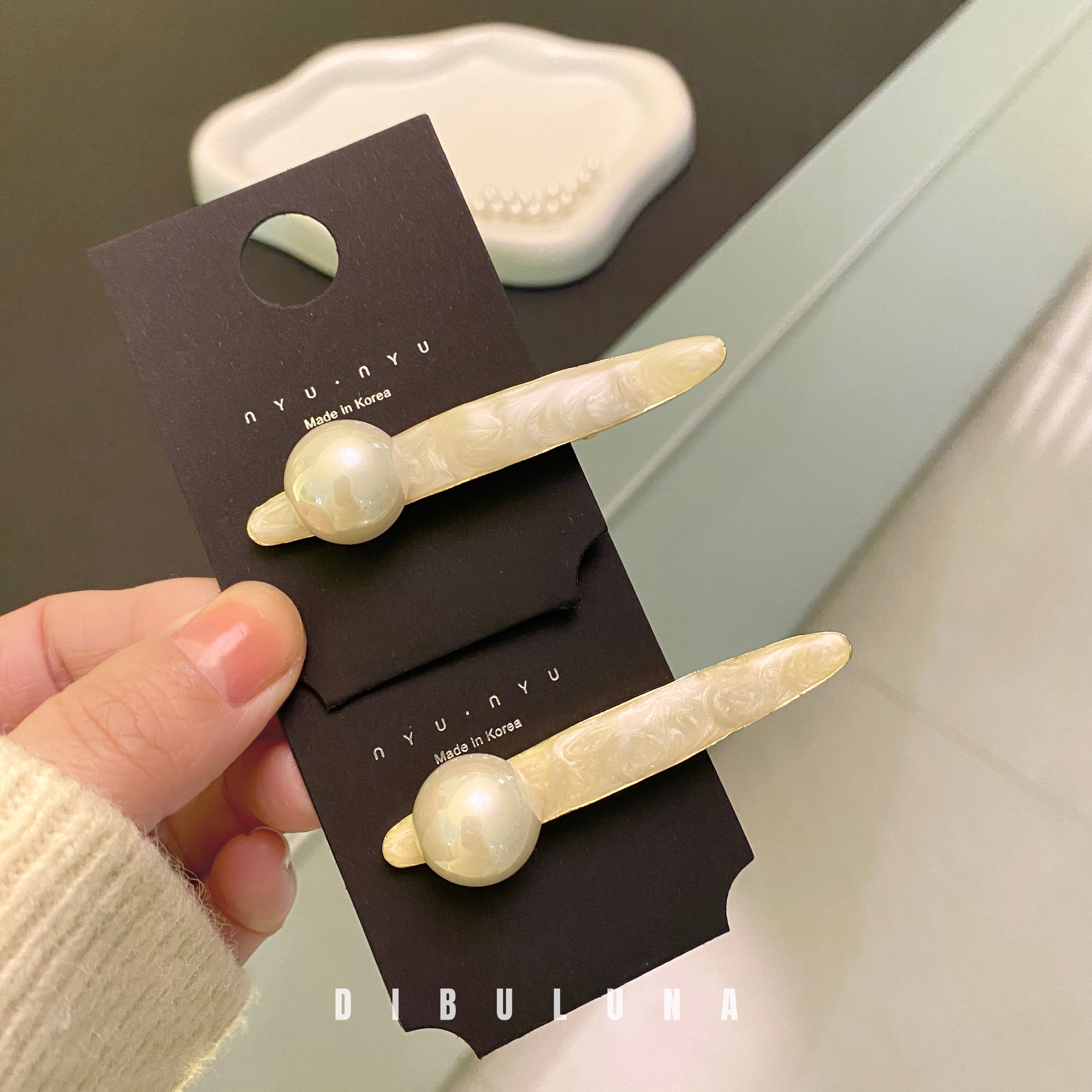 韩国东大门发夹珍珠新款金属侧边夹一字夹网红刘海夹碎发夹女