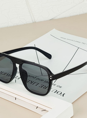 大脸个性风复古韩版方框太阳眼镜