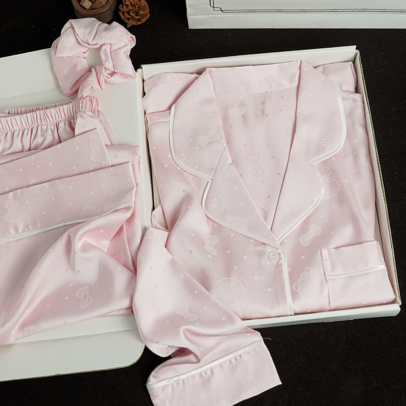 猫人冰丝睡衣女春夏季薄款2025新款KT猫宽松家居服送闺蜜生日礼盒,女士内衣/男士内衣/家居服,睡衣/家居服套装,淘宝优惠券,粉丝福利购,淘宝优惠卷