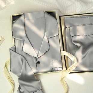 轻奢送闺蜜礼盒装 2025新款 薄款 猫人高级感冰丝睡衣女带胸垫春夏季