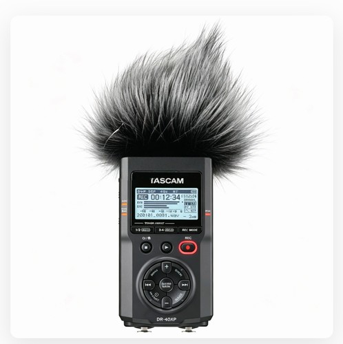 TASCAM达斯冠录音笔防风毛罩DR05XP DR40X xp录音机降噪毛绒 毛罩