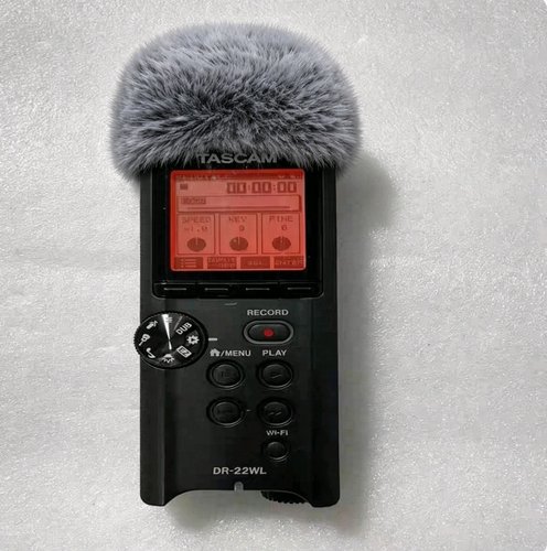 TASCAM DR-22WL录音笔降噪毛罩保护套麦克风防风毛绒咪罩配件毛衣
