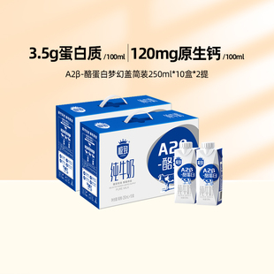 【王凯同款】三元极致A2β-酪蛋白纯牛奶250mlx10盒*2箱家庭囤货