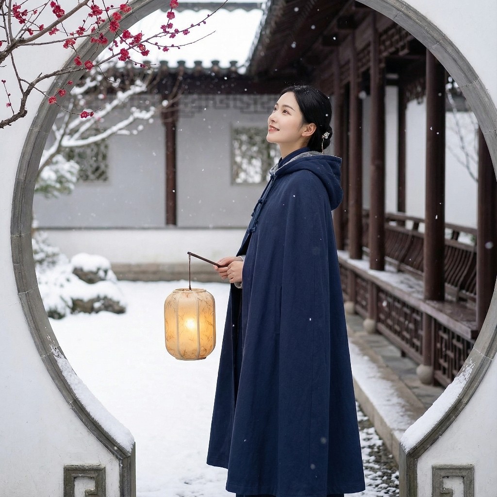 精品冬款加绒禅修披风居士男女打坐护身保暖长披风护外主播抗寒衣