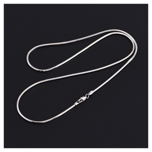 男士蛇骨链S925纯银项链男锁骨链女潮流白金色轻奢送礼银链子男友