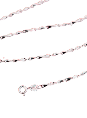 纯银项链元宝链男925银链子锁骨链女粗男士嘻哈霸气小众设计感链