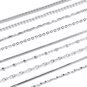 S925银项链女纯银毛衣链长款无吊坠链子裸链加长银链素链999足银