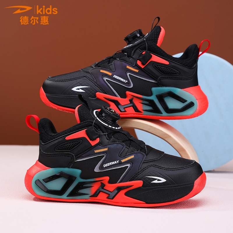 德尔惠童鞋儿童篮球鞋男2026春季新款专业训练中小学生男童运动鞋