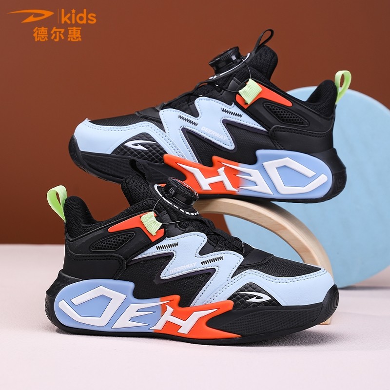 德尔惠童鞋儿童篮球鞋2026春季新款专业训练网面青少年男童运动鞋