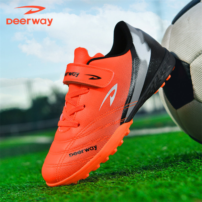 德尔惠儿童运动鞋短碎钉tf中小学生体育课专业训练耐磨男童足球鞋