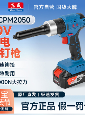 东成DCPM2050/20V充电铆钉枪无刷电动拉铆枪锂电全自动抽芯铆接机