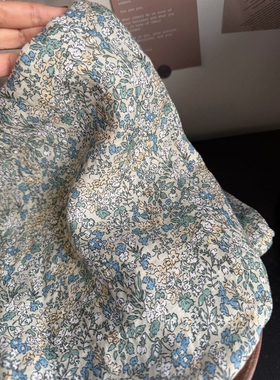 碎花绿色紫色红紫格子亚麻汉麻宽度1.4米半米价格服装面料