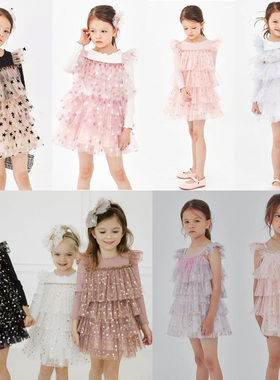 6折现货 美国 Petite Hailey 儿童女童亮片花蛋糕纱纱tutu连衣裙