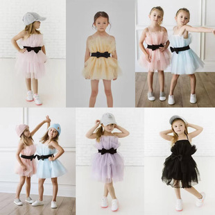 6折美国潮牌Petite Hailey儿童女童公主蝴蝶结束腰蓬蓬tutu纱纱裙
