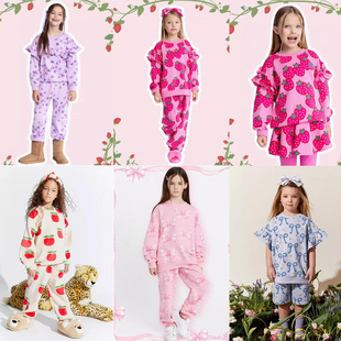 6折 现货 纽约潮牌Airfish 秋冬款 儿童女童运动套装卫衣+裤子