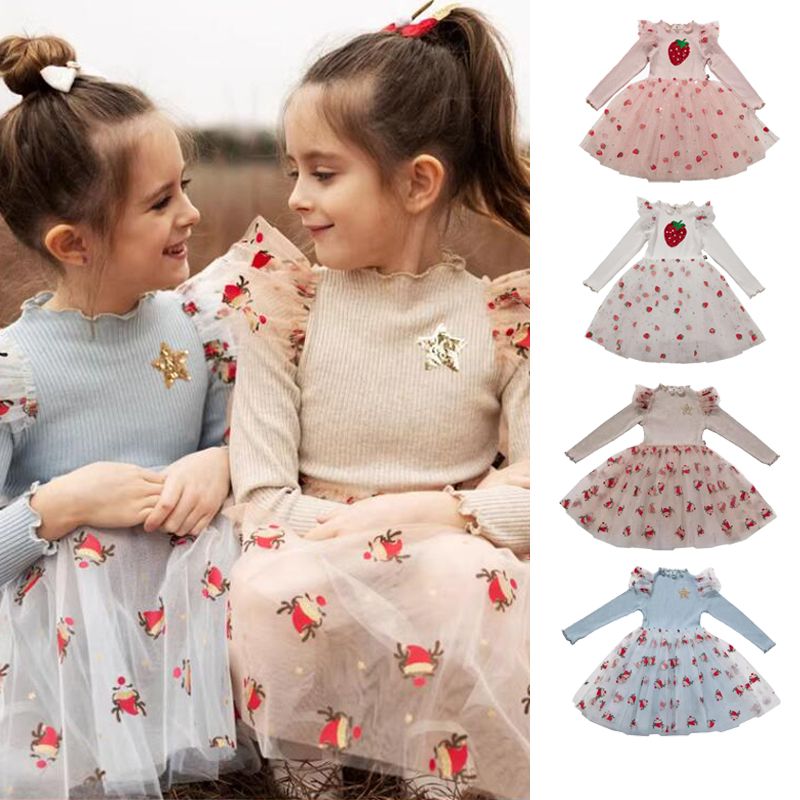 7折 美国Petite Hailey秋冬款 女童圣诞款纱纱tutu裙公主连衣裙