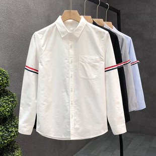 英伦雅痞男装2025新款潮痞帅衬衫长袖高级感上衣春秋款内搭衬衣