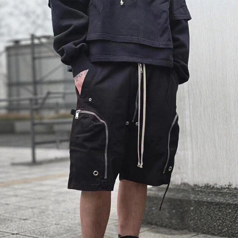 多拉链男士休闲工装裤休闲五分裤