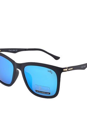 库克鲨鱼偏光变色超轻墨镜男潮