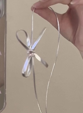 nah银粉钻蝴蝶结chocker锁骨项链