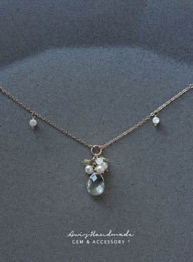 绿野仙踪原创设计天然绿水晶项链