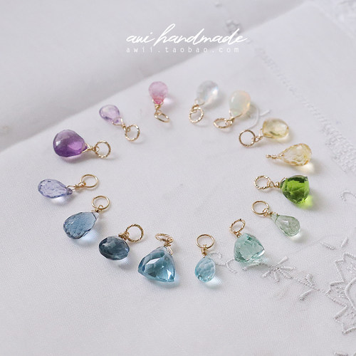 吊坠提溜欧泊月光石托帕石