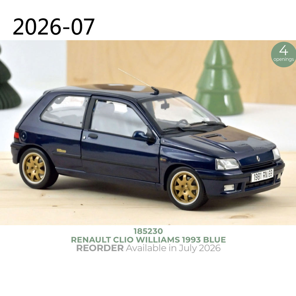 NOREV 1/18 Renault Clio Williams 1993 Blue 合金汽车模型