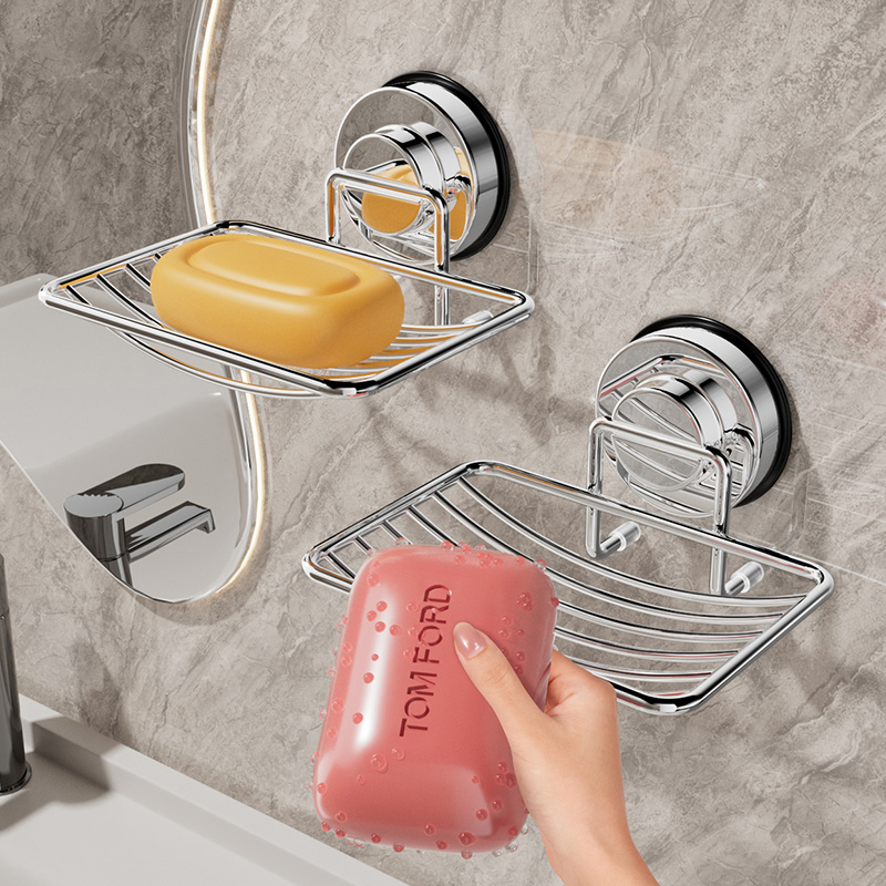 肥皂盒不锈钢壁挂沥水吸盘香皂架