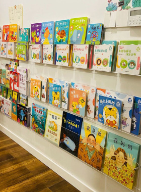 儿童绘本收纳置物架门后壁挂墙面幼儿园走廊读物杂志免打孔书架