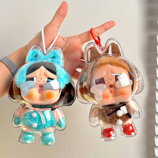 哭娃保护套壳娃包泡泡玛特搪胶公仔展示盒眼泪工厂crybaby防尘罩