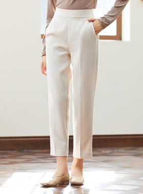 Famecoco范可儿通勤职业极简直筒西装裤显瘦垂感休闲裤DAB6GA008