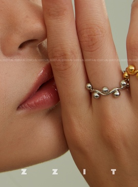 扭扭珠开口戒指简约欧美ins高级