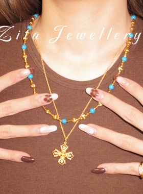 ZZZITA 贝拉氛围感•Bella Vibe～复古小众设计串珠金刚杵项链