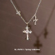 百搭简约闪钻十字架项链锁骨链 weekend ZZZITA 慵懒周末·lazy