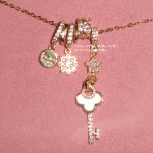 ZZZITA 魔法密钥•Magical Me～原创设计贝壳钥匙闪钻项链锁骨链