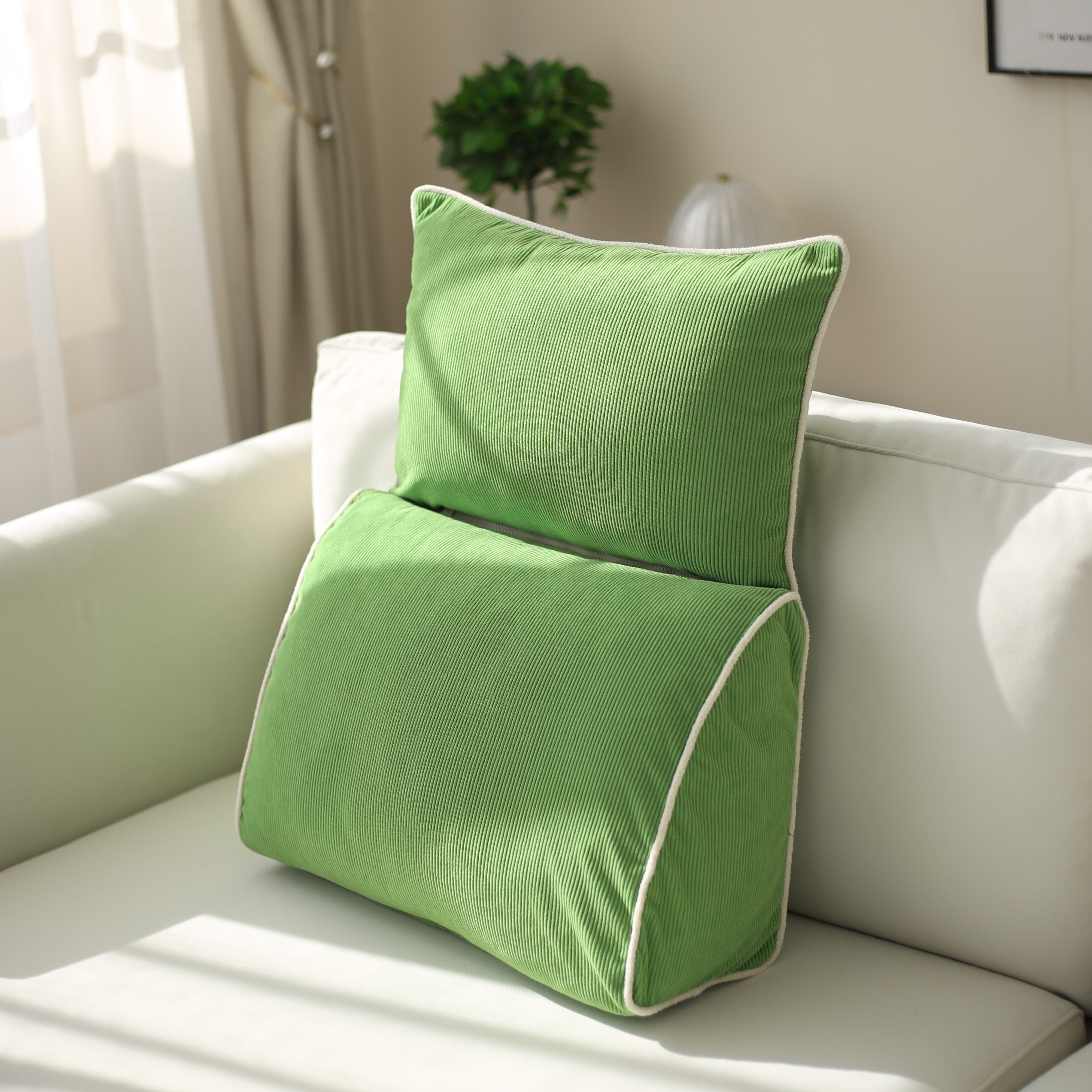 床头靠垫软包灯芯绒三角靠背现代沙发客厅靠枕飘窗靠背垫可拆洗