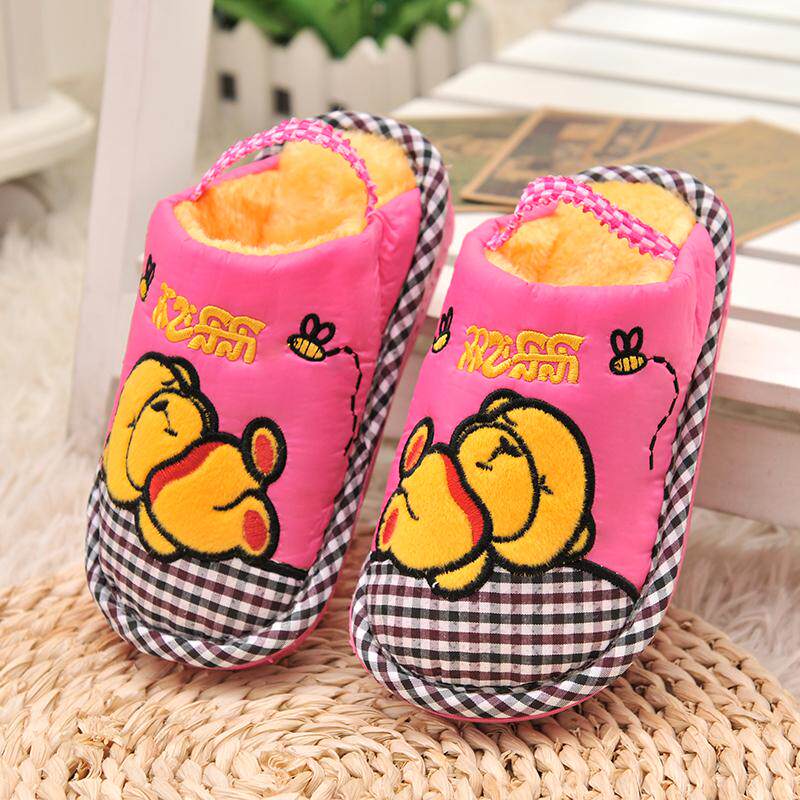 Pantoufles enfants en suède - semelle fond composite - Ref 1025152 Image 1