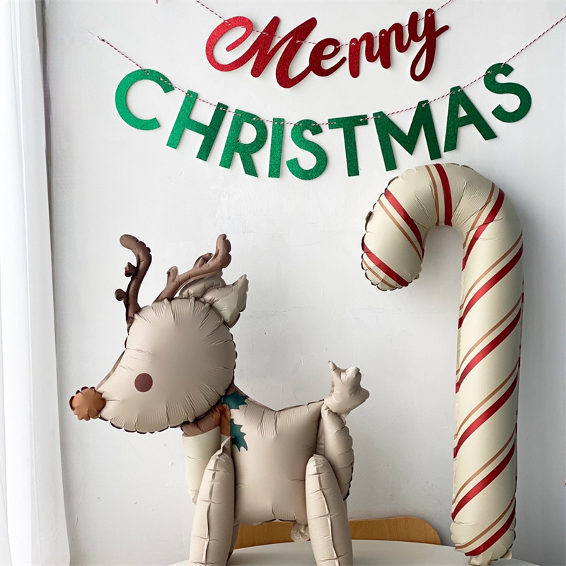 圣诞节哑光铝膜气球麋鹿铝膜气球