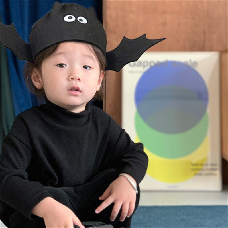 韩国ins万圣节大蝙蝠帽子无纺布派对儿童宝宝幼儿园聚会鬼节装饰