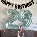 果冻数字铝膜气球夏季 小红书同款 派对自拍道具韩风生日少女心宝宝