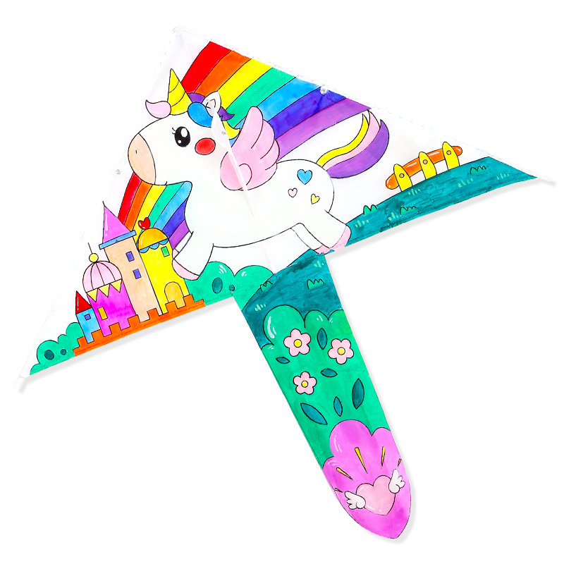 风筝DIY空白涂鸦手绘画儿