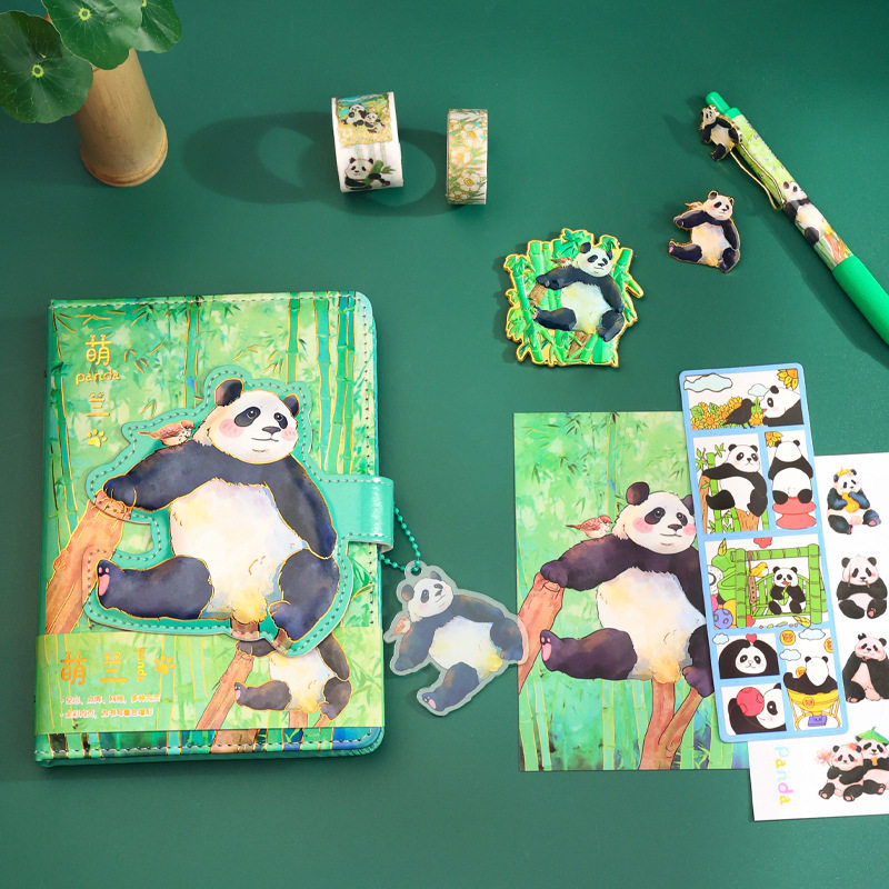 熊猫爱游冰箱贴磁贴成都文创套装纪念品旅游周边四川伴手礼送老外