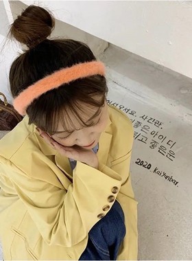 秋冬白色毛绒发箍女款洗脸头箍2024年网红新款高级感头箍发卡头饰