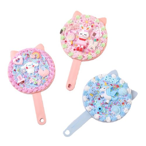 奶油胶手持镜梳套装儿童